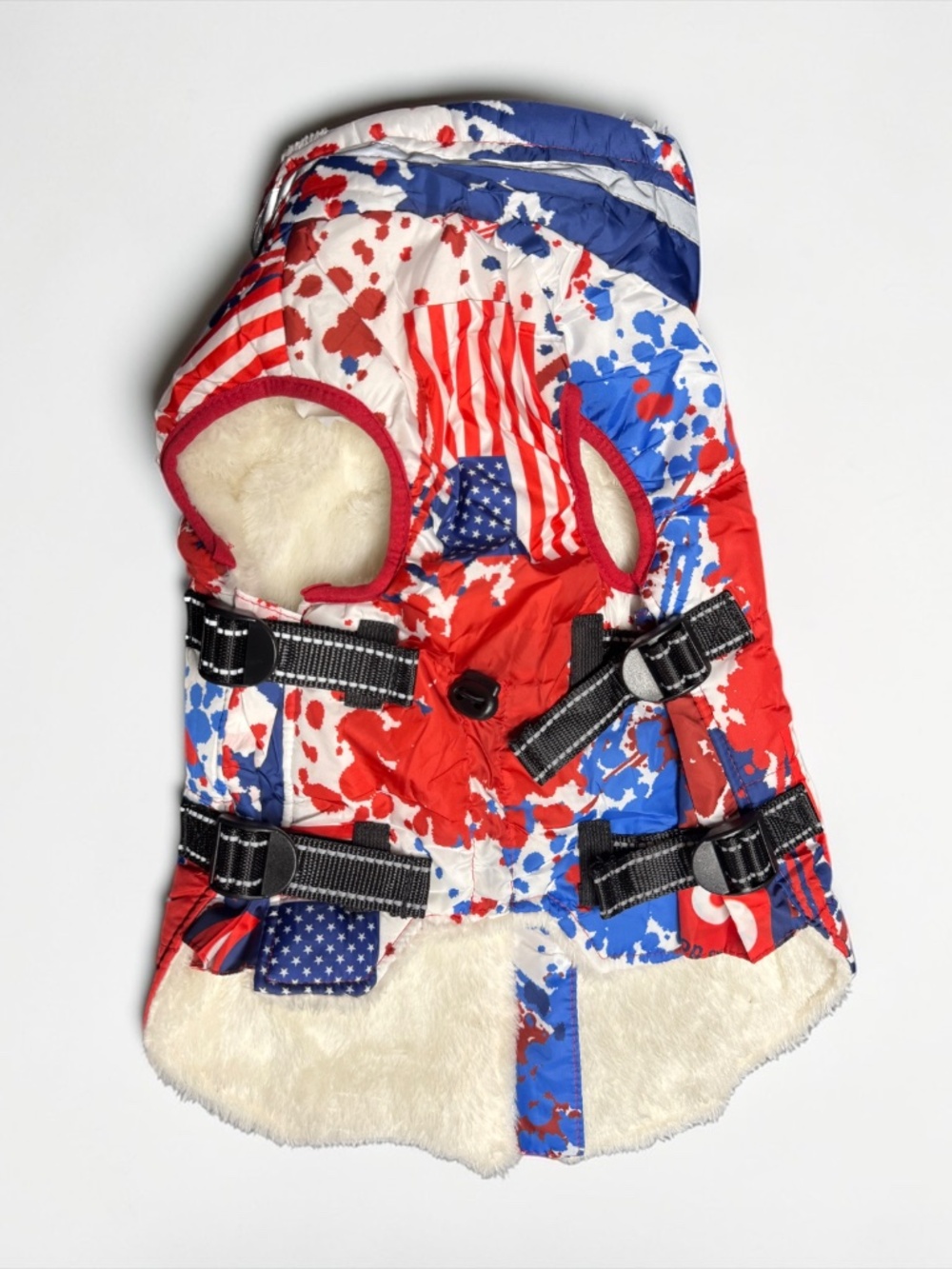 Dogcheer Patriotic Dog Coat w/ Harness Medium 🇺🇸🐾 - Picture 15 of 16
